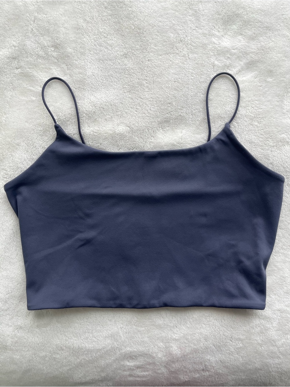 Purple Spaghetti Strap Crop Tank